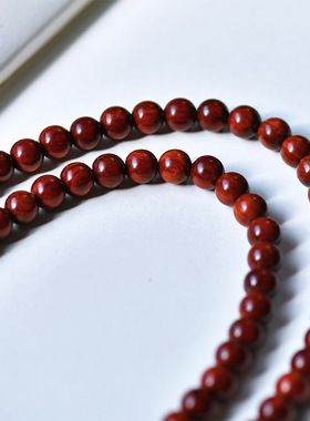 厂家印度小叶紫檀6mm女款108颗佛珠手链老料高油密紫檀木佛珠手串