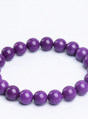 名都水晶 紫云母手链 云母石手串 紫丁香圆珠 厂家直销