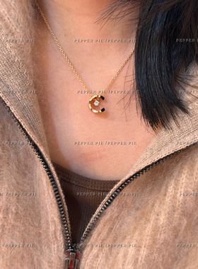 辣椒派精工钛钢coco crush水冰月红刚玉项链女小众高级感菱格锁骨