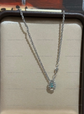 辣椒派 波西米亚海水蓝水滴项链女小众简约轻奢气质高级感锁骨链