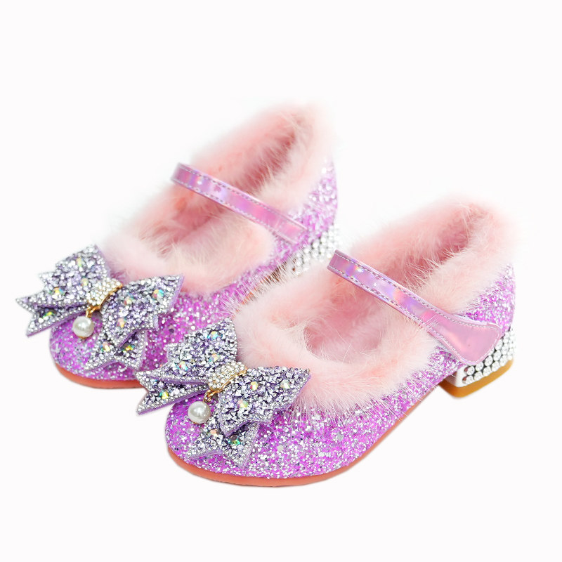 秋冬新款女童棉鞋韩版公主鞋冰雪奇缘爱莎鞋儿童高跟鞋女孩水晶鞋,淘宝优惠券,粉丝福利购,淘宝优惠卷