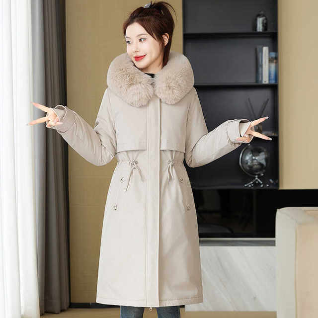 2024 winter thickened mid-length pie jacket