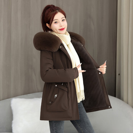 派克服女款小个子冬装棉服加绒加厚2025冬季新款棉衣外套女士棉袄