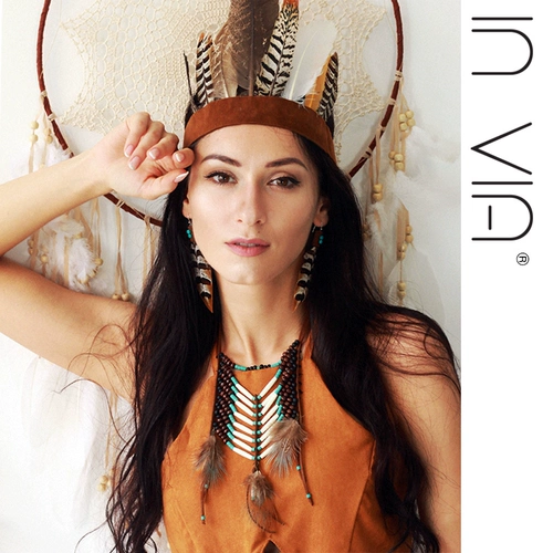 Аксессуар, этническое ожерелье, ретро свитер, стиль бохо, этнический стиль