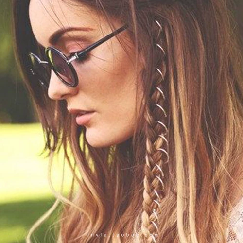 Дреды для плетения волос, металлический аксессуар для волос, стиль бохо, европейский стиль, в стиле панк