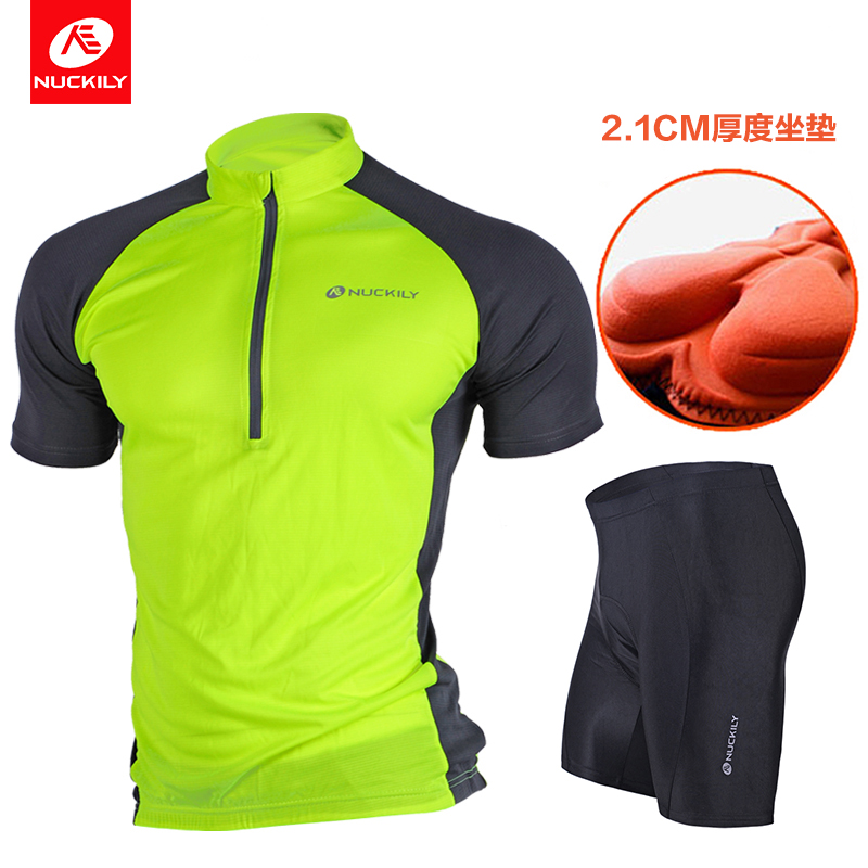 NUCKILY 夏季騎行服短袖套裝男款女山地自行車衣服短褲車隊版定製