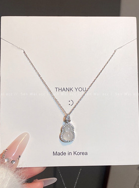 清冷感白月光葫芦锁骨链女轻奢小众精致职场约会气质新中式项链潮