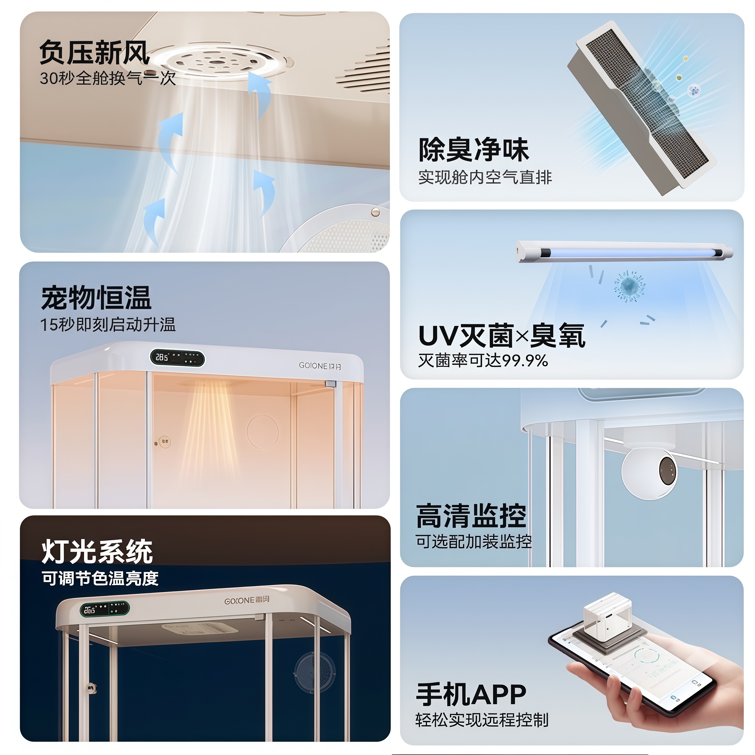 宠物太空舱猫别墅猫柜猫笼子宠物智能舱商用展示柜恒温宠物箱全景 - 图0