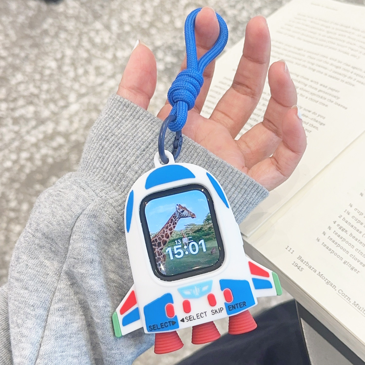 小飞船硅胶抗震防摔保护壳S11挂绳iwatch表壳适用苹果手表s10玩具,淘宝优惠券,粉丝福利购,淘宝优惠卷