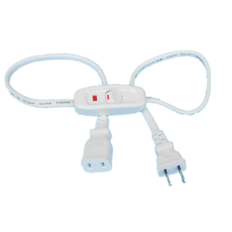 扁线2孔带开关二芯电源延长线插座两脚孔2插头电风扇插排接线板 - 图3