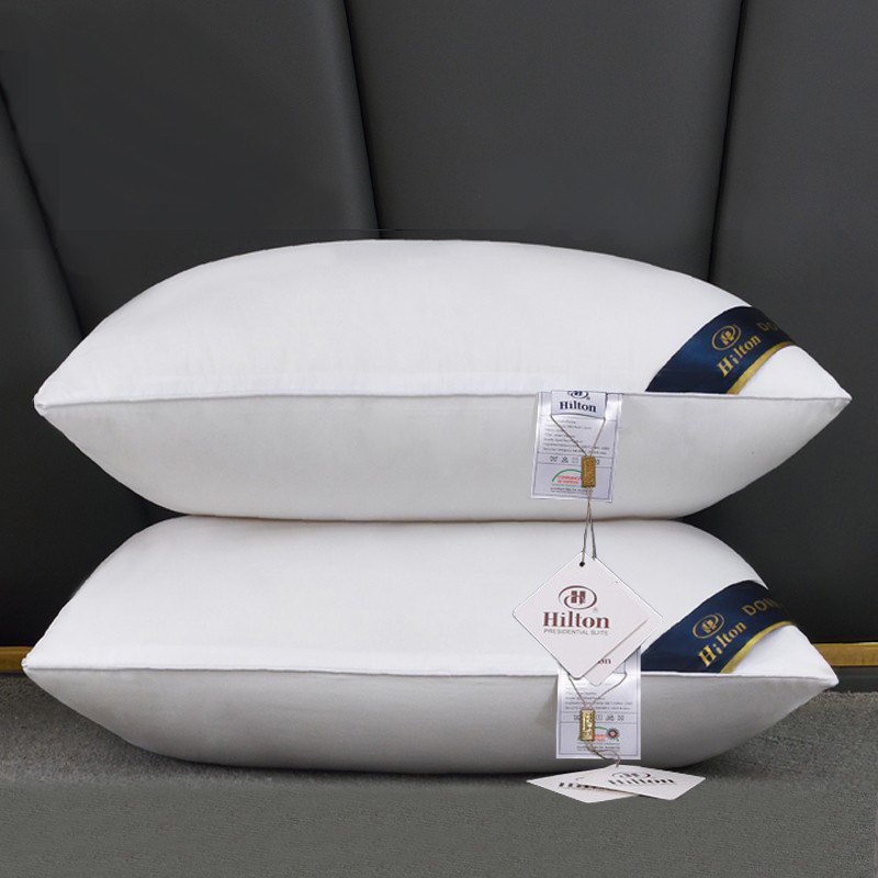 希尔顿酒店枕芯羽绒枕舒适枕头100%全棉护颈羽绒枕芯成人安心睡眠,淘宝优惠券,粉丝福利购,淘宝优惠卷