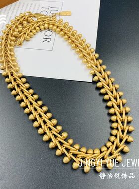 中古vintage设计感宽链条项链 冷淡风潮酷项链男女款轻奢金属项链