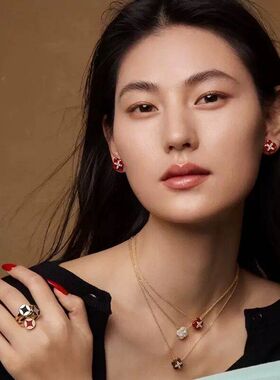 何家柿柿如意吊坠项链耳环高级