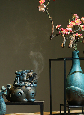 新中式桌面腊梅花瓶禅意摆件