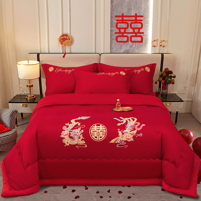 恒源祥全棉豆豆婚庆被子被芯加厚保暖春秋被冬被喜庆结婚陪嫁喜被,淘宝优惠券,粉丝福利购,淘宝优惠卷