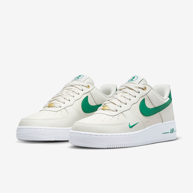 Nike耐克女鞋Air Force 1空军一号AF1米白绿休闲板鞋DQ7582-101-图2