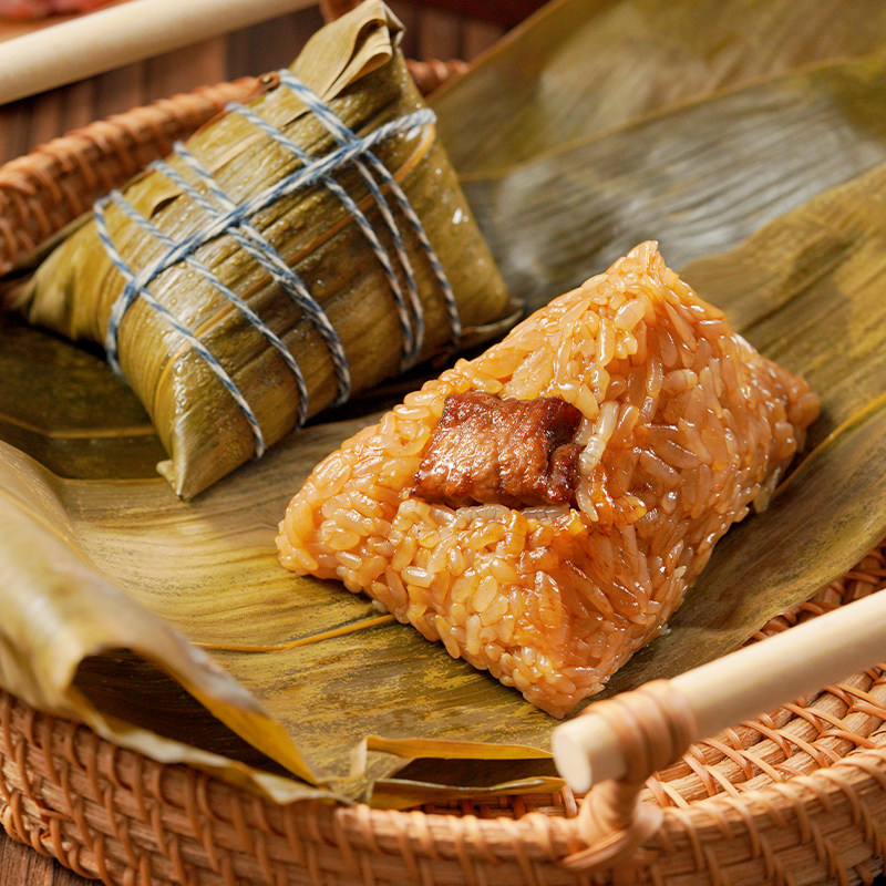 广州酒家粽子鲜肉咸蛋黄肉粽子栗子豆沙甜粽老字号早餐点心速食