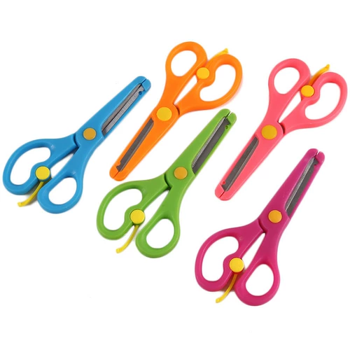 Детские пластиковые ножницы для детского сада для школьников, поделки из бумаги, детская безвредная художественная игрушка для друга, «сделай сам»