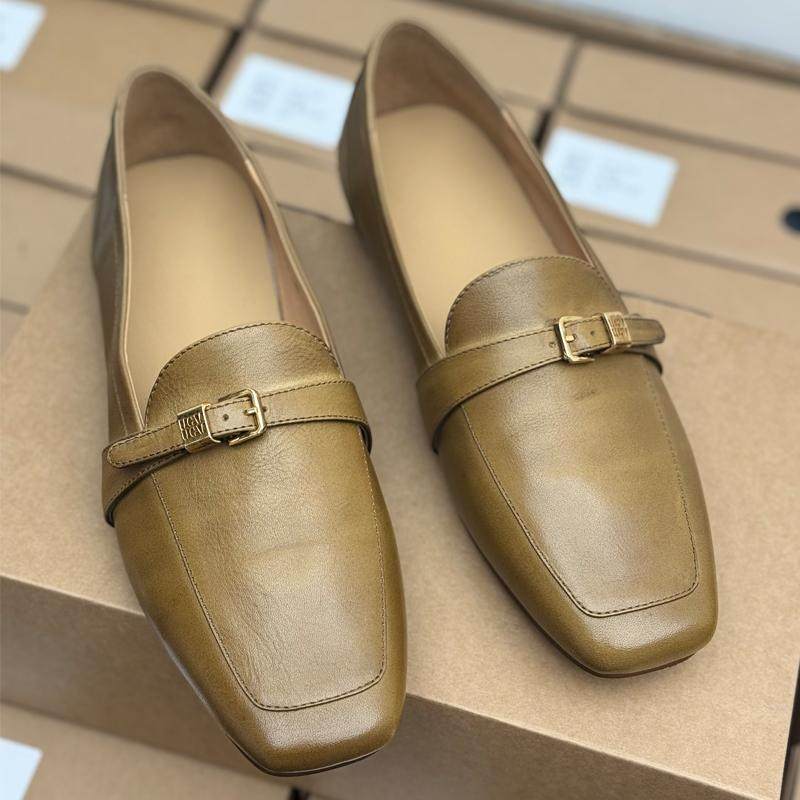 丑乐手工真皮女鞋2025春季新款妈妈鞋方头平底单鞋复古休闲豆豆鞋,淘宝优惠券,粉丝福利购,淘宝优惠卷