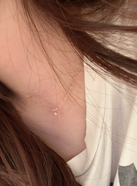 满目星辰 北欧森林日系age星星925银项链星芒莫桑钻锁骨链女礼物