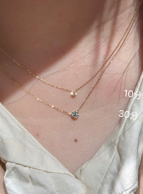 赵露思同款一滴泪 日系ag无爪鼻屎钻莫桑石项链925纯银镀14k金女