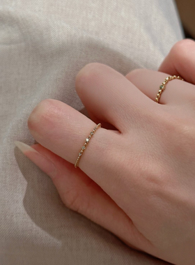 极细经典简约璀璨五颗锆石925纯