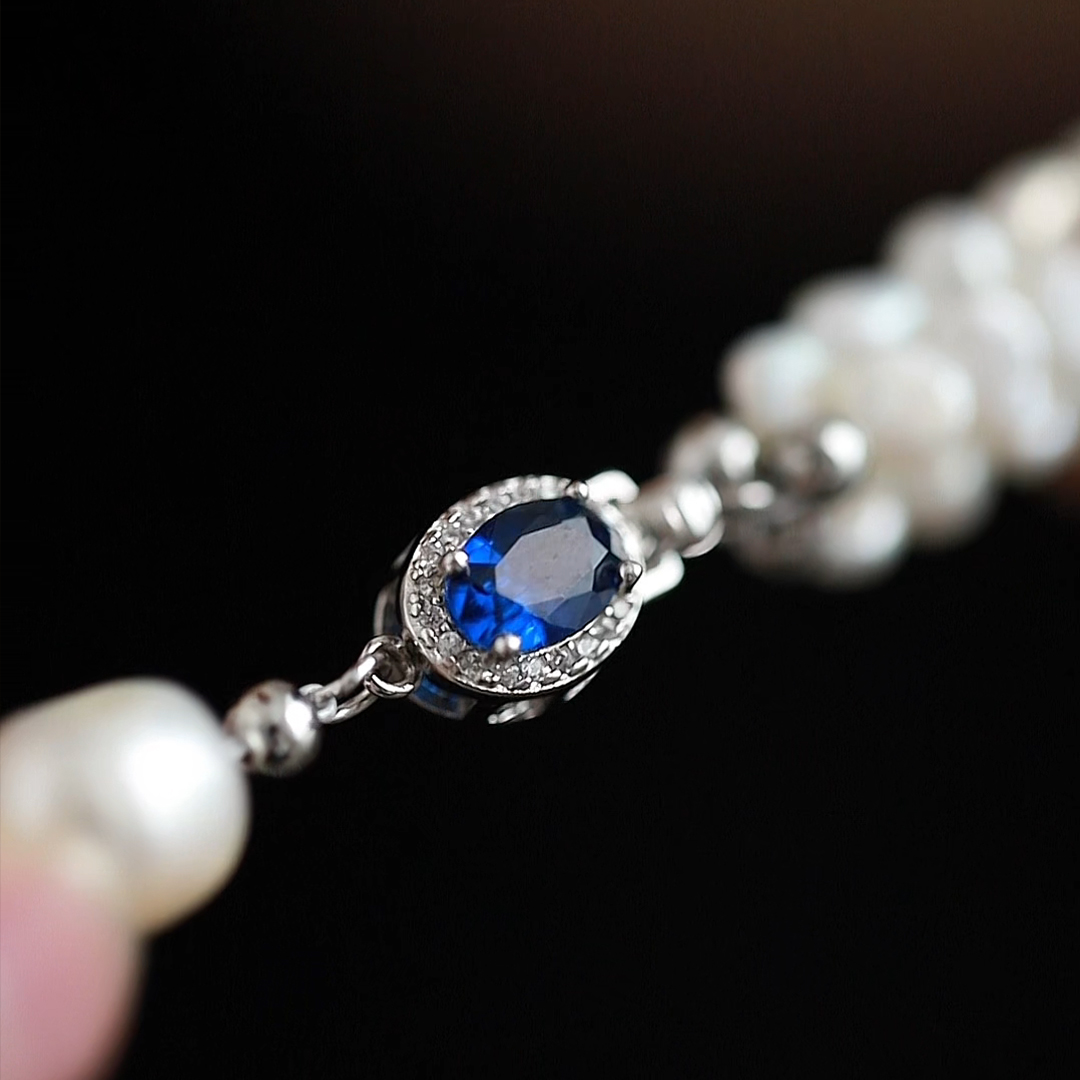 【雨瞳】天然淡水巴洛克珍珠项链女款 异形keshi珠贵气优雅款颈链 - 图0