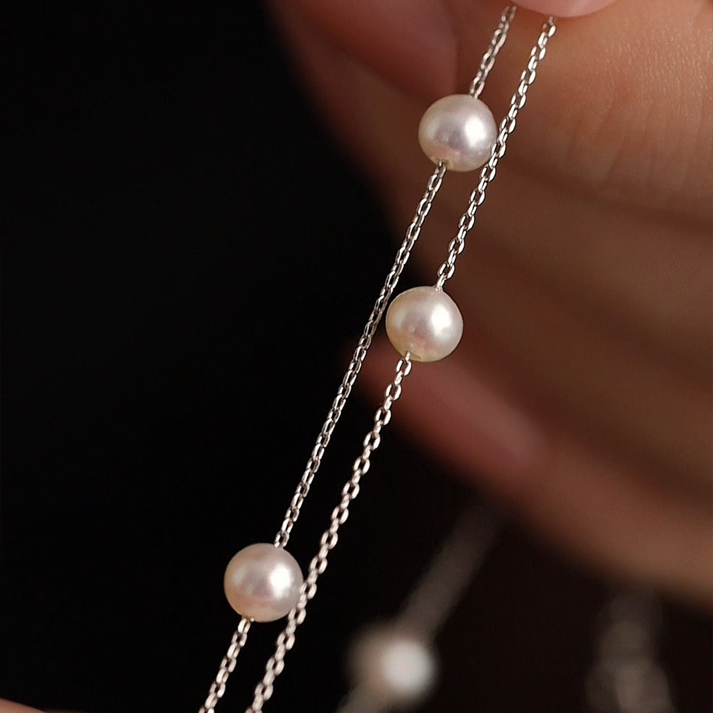 【霜珀】天然淡水珍珠手链女款 满天星时尚轻奢精致双圈手串手饰,淘宝优惠券,粉丝福利购,淘宝优惠卷