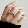 Natural freshwater Keshi bead ring for women, colorful tourmaline, special-shaped fashion pearl elastic band