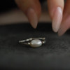 Natural freshwater pearl ring for women S925 silver special-shaped baroque cold style elastic band