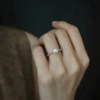 Natural freshwater pearl ring for women, perfectly round, sparkling, gentle and versatile, adjustable open ring
