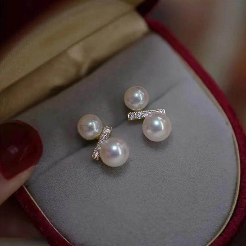 【瑟韵】天然淡水珍珠耳钉女款 时尚法式轻奢气质高级感耳环耳饰,淘宝优惠券,粉丝福利购,淘宝优惠卷