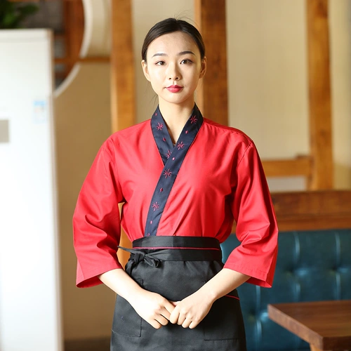 Японская отель кухня рабочая одежда суши кимоно корейская японская кухня ресторан Одеблика Мужчины Мужчины и Женщины Вышивка