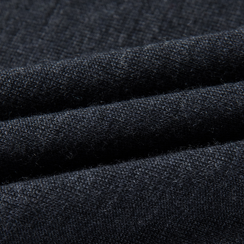 恒源祥精纺100%80支纯羊毛衫秋冬新款中年男士毛衣翻领T恤羊绒衫 - 图2