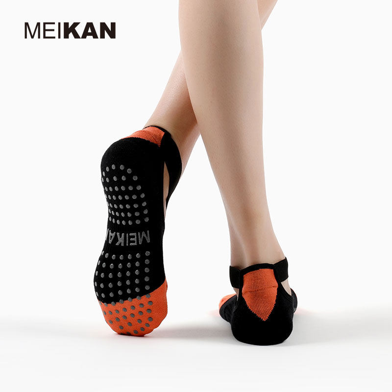 2双装meikan专业绑带普拉提防滑袜 meikan瑜伽袜子
