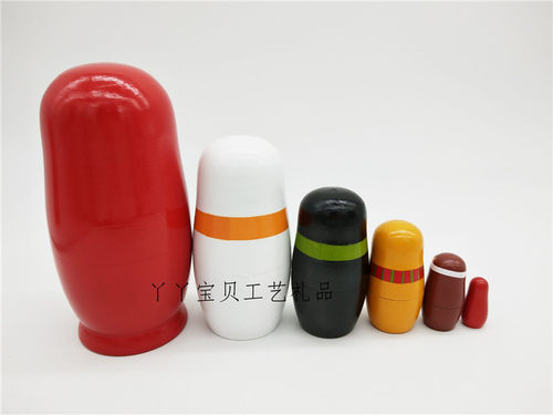 六层圣诞老人俄罗斯套娃儿童益智木制玩具工艺礼品情人节礼物摆饰 - 图0
