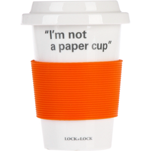 韩国乐扣乐扣陶瓷杯水杯牛奶男女士马克杯带盖办公室咖啡杯茶杯子