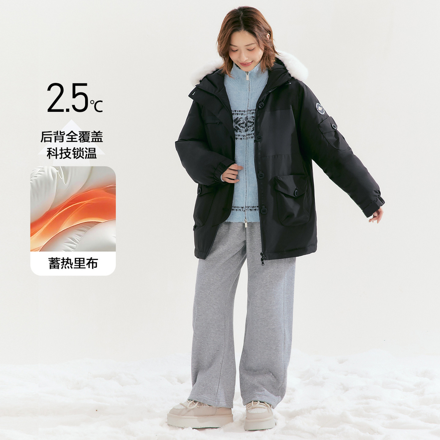 笛莎官方童装女童青少年羽绒服冬季新款大童女孩学生毛领工装外套,淘宝优惠券,粉丝福利购,淘宝优惠卷