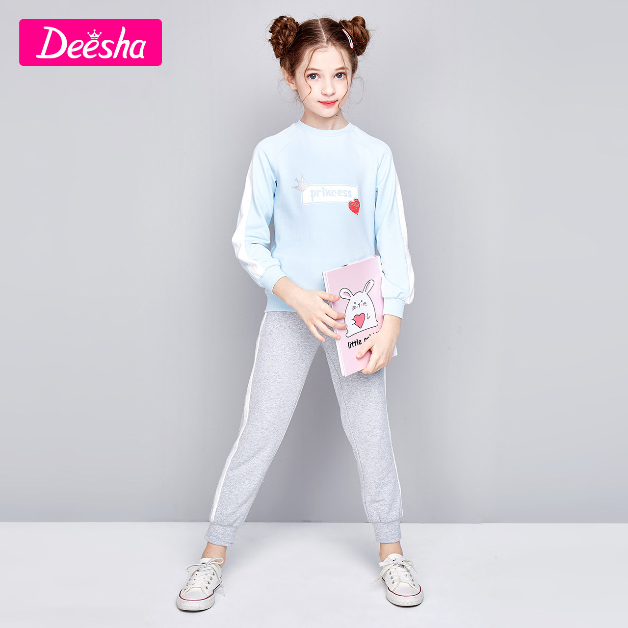 笛莎女童套装2020秋季新品洋气长裤 deesha笛莎套装