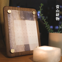 2024 New Desk Calendar Photos Customized Solid Wood Lunar Calendar Original Design Creative Photo Frame Little Frescoed Day Ensemble