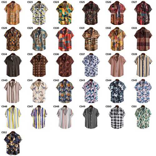 African Shirt Print Casual Men's Short Sleeve Top非洲衬衫男 - 图1