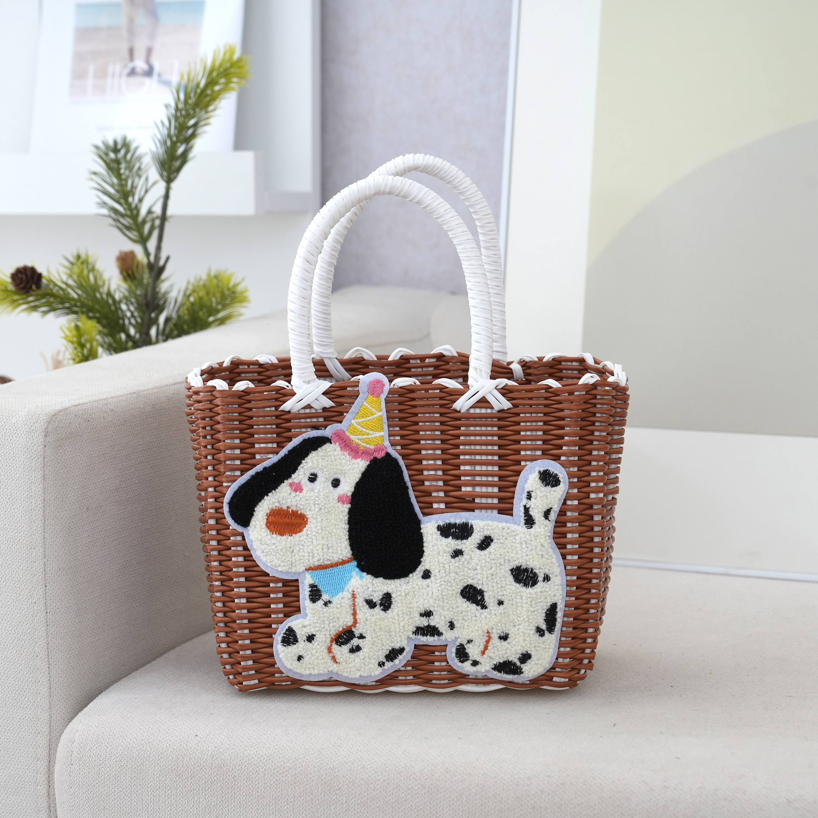 手提菜篮子买菜篮大容量仿藤编织购物篮野餐篮子洗澡篮浴筐草包包,淘宝优惠券,粉丝福利购,淘宝优惠卷