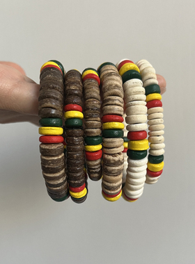 飞行时空男女通用椰壳民族风手链