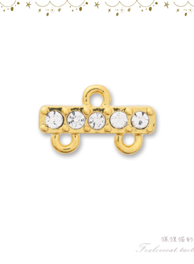 合金镶钻多孔挂坠链接件DIY挂坠