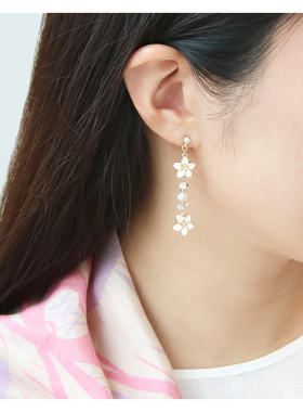 鸡蛋花挂吊饰拉链扣日本贵和kiwa饰品diy项链饰品配件