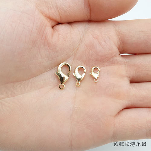日本贵和配件龙虾扣镀金银色进口手工饰品DIY拉链扣材料 - 图2