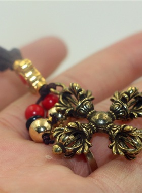 黄铜十字金刚杵挂坠汽车钥匙扣