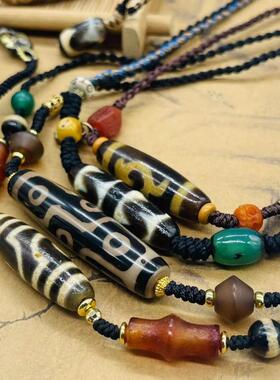 配饰民族风挂绳吊坠藏式天珠项链