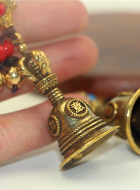 黄铜五股金刚铃杵铃铛汽车钥匙扣