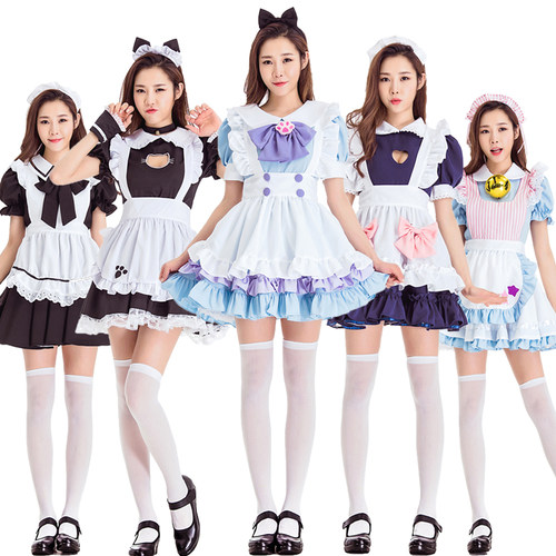 cosplay可爱女仆装 动漫餐厅服装酒吧侍女角色扮演制服派对演出服 - 图3